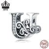Avle 925 Sterling Silver English Letter Beaded Bracelet Beads