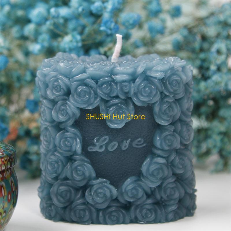 3D Rose Lovely Moulds Wedding Silicone Mould Decorating Silicone Moulds for Soap Scented Wax Gypsum D57B