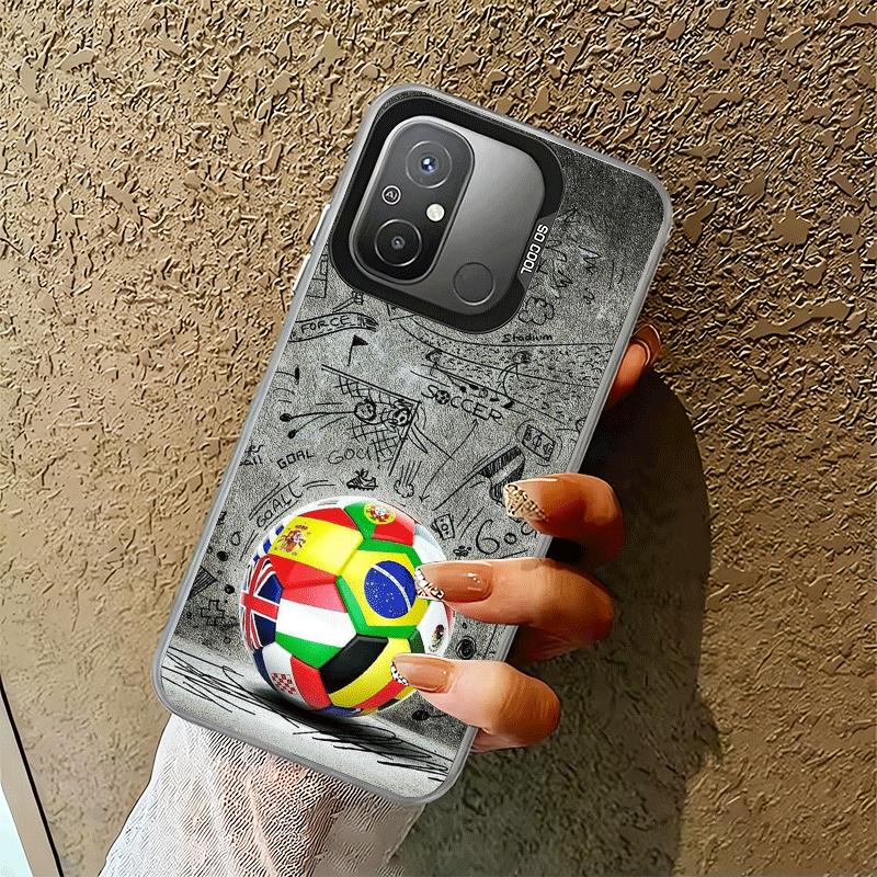 Fußball Design Stoßfeste Handyhülle für Xiaomi Poco X7 X6 X5 X3 Pro F7 Ultra M8 Redmi 15C 15 14C 13C 12C 10C 13 12