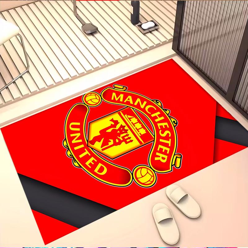 Manchester United F.C Print Rug, Washable Floor Carpet, For Entryway Dorm Laundry Room Office Study, Home Decor Birthday Christmas Gift