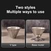 Stainless Steel Pour Over Coffee Filter Ultra Fine Mesh Space Saving Reusable Dripper for Office Staff Coffee Making