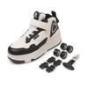Trendy Cool Middle Top Roller Skateboard Shoes For Boys Girls, Breathable Retractable Roller Skates For Indoor Outdoor Party