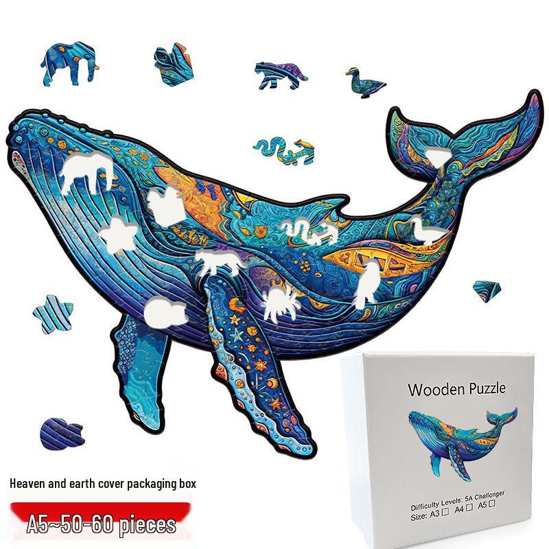 Irregular Animal Dog Penguin Wooden Puzzle in Stock