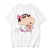 Miniso Anime Crayon Xiaoxin Summer Versatile Loose HalfSleeve Casual Couple TShirt Mens Women Casual Sports Comfortable Top