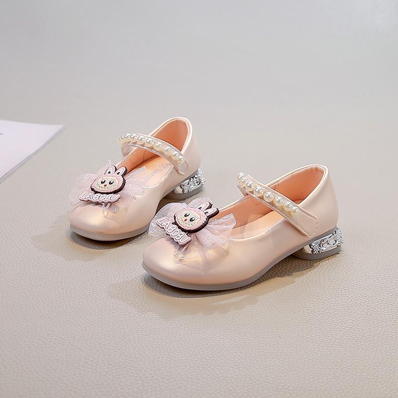 

2025 autumn children explosion rabub Internet celebrity small leather shoes new girls single shoes soft sole children Velcro shoes 24