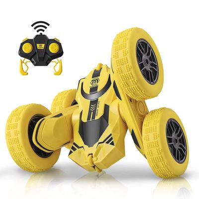 ROBOT PLAZA Remote Control Car, Off-Road RC Action Buggy, 4WD, Double-Sided Driving, Kids Toy, Boys, Fast (Yellow)