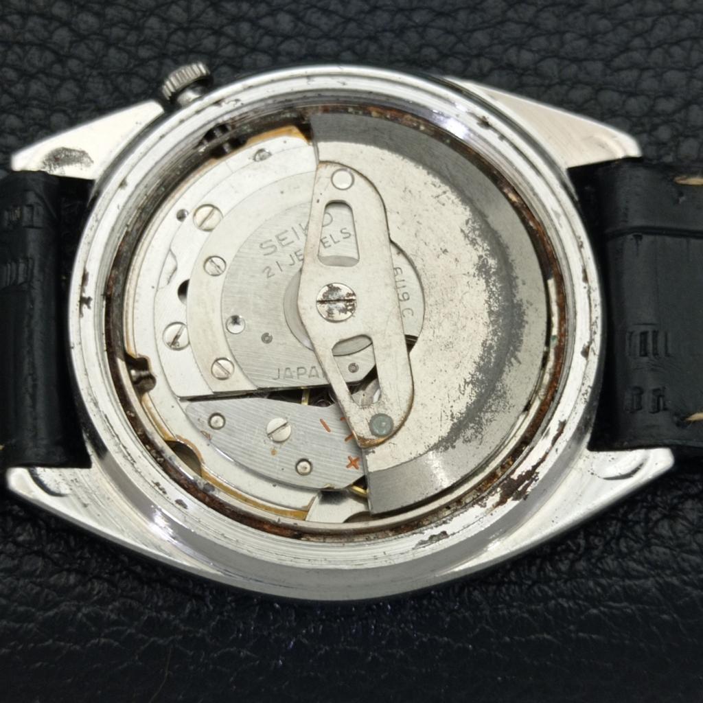 VINTAGE SEIKO 5 AUTOMATIC 6119C JAPAN MENS BLUE COLOR DIAL WATCH A500076-2 R151a-a500076