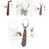 Childrens Checkered Pattern Necktie With Retro Plaid For Casual School Wear