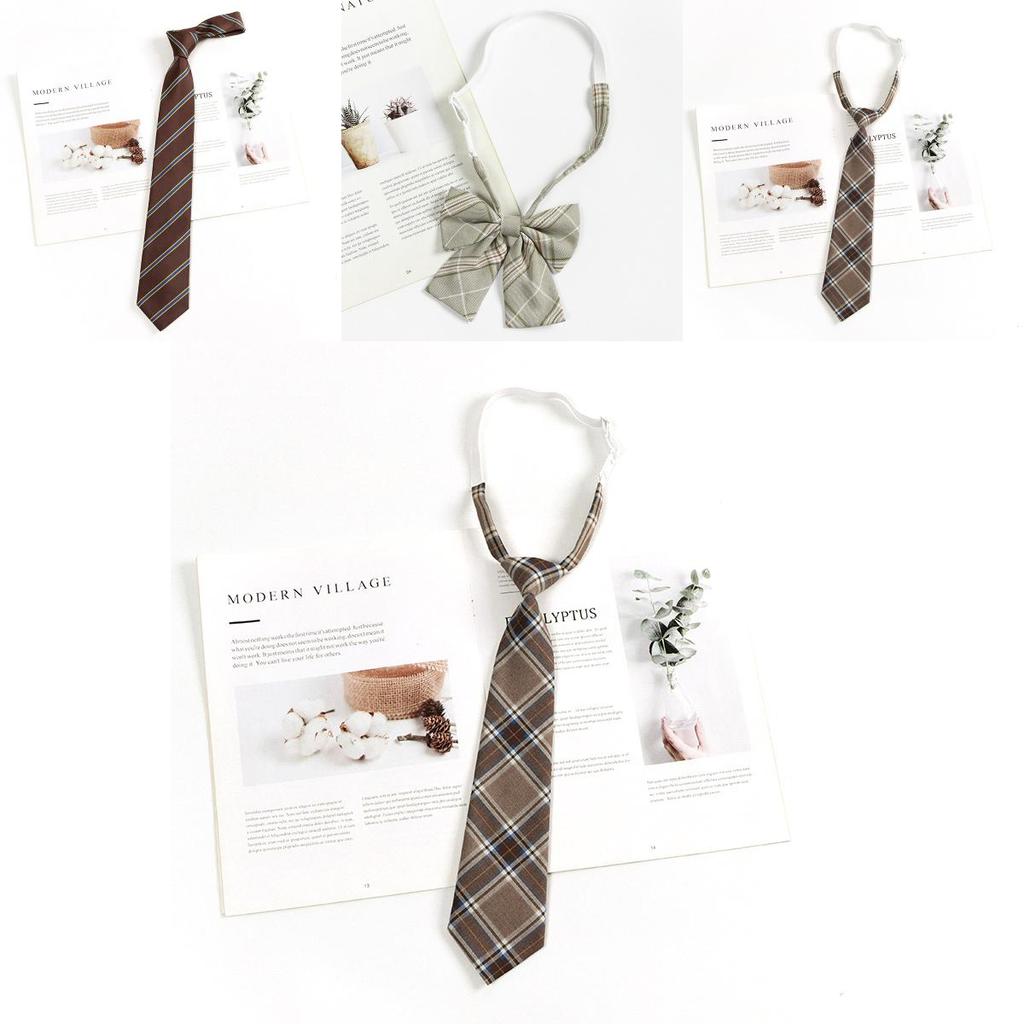 Childrens Checkered Pattern Necktie With Retro Plaid For Casual School Wear