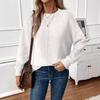 Herbst Winter Einfarbig Locker Lässig Pullover Damen Einfach Alleskönner Unterteil Strickpullover Top