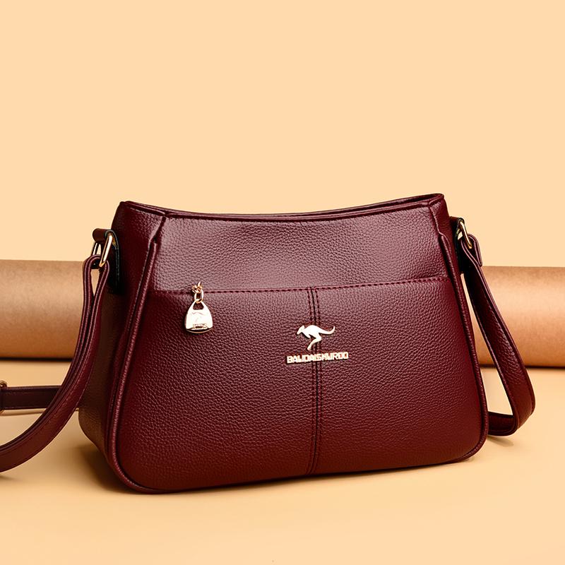 Geantă crossbody la modă pentru femei, geantă de umăr casual retro, textură din piele moale, simplitate la modă pentru femei, trend european retro