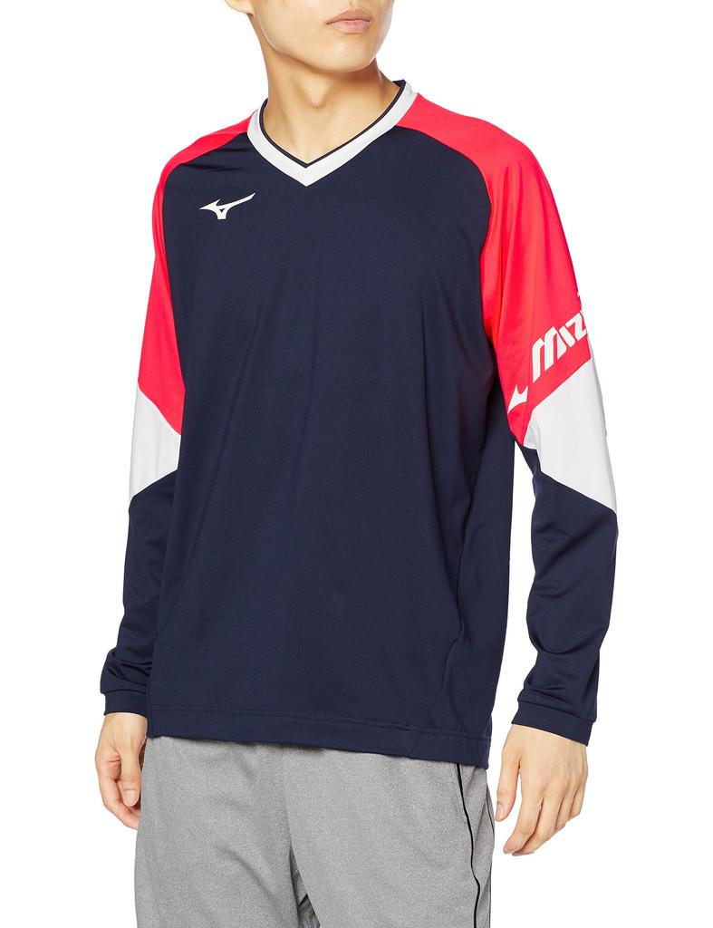 Mizuno Tennis Light Size Small To Japanese Size Sweatshirt, 62JC0511, Navy, (equivalent Small)