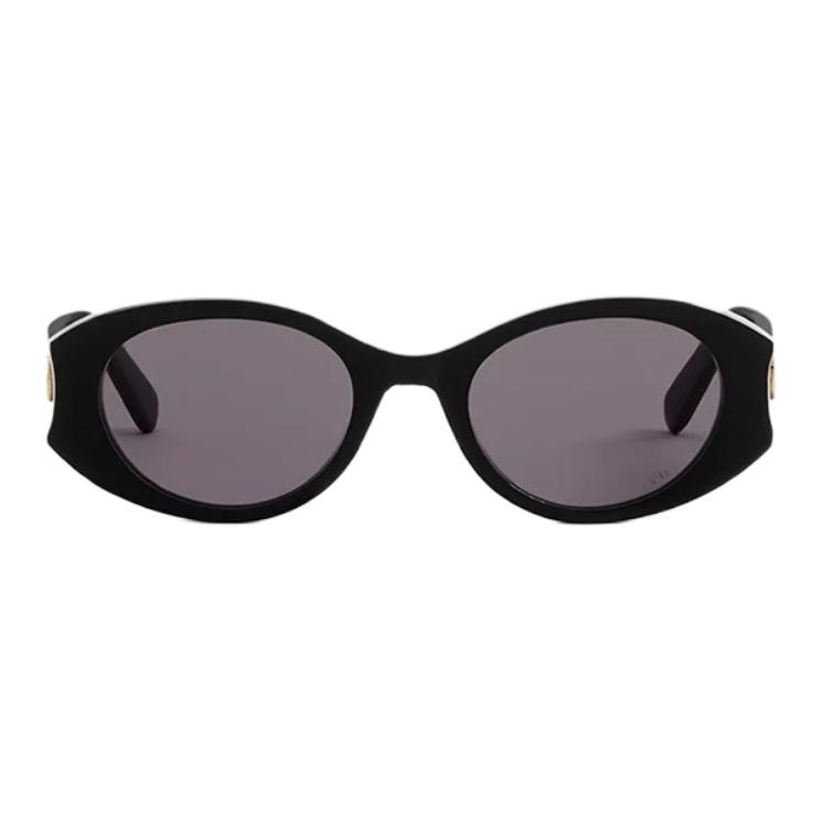 Dior 2026 Spring Summer Collection CD Logo Design Acetate Butterfly Sunglasses Unisex Sunglasses Black GLOWB3IXR_10A0
