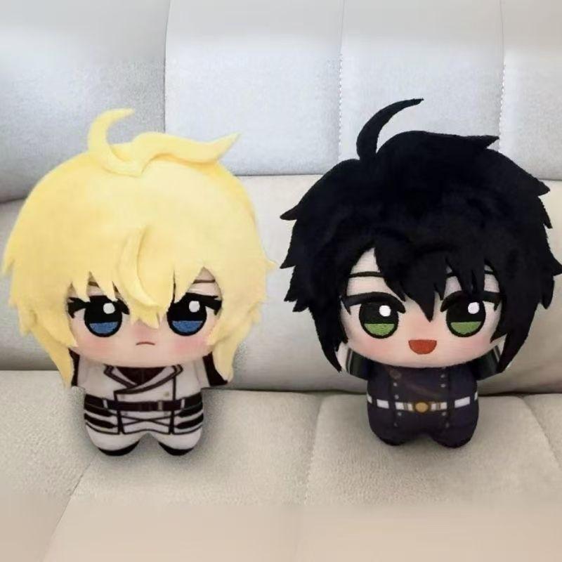 Kawaii Seraph Of The End Anime Mikaela Hyakuya Yuichiro Hyakuya 10cm Pluche Poppetje Sleutelhanger Set Knuffel Speelgoed Fan Cadeau Decoratie Peluches 10cm