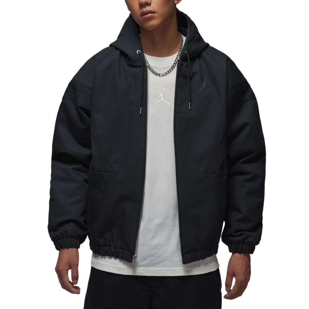 Jordan Flight Woven Loose Lightweight Casual Hooded Zip Cotton Jacket Men Jackets HV1849-010