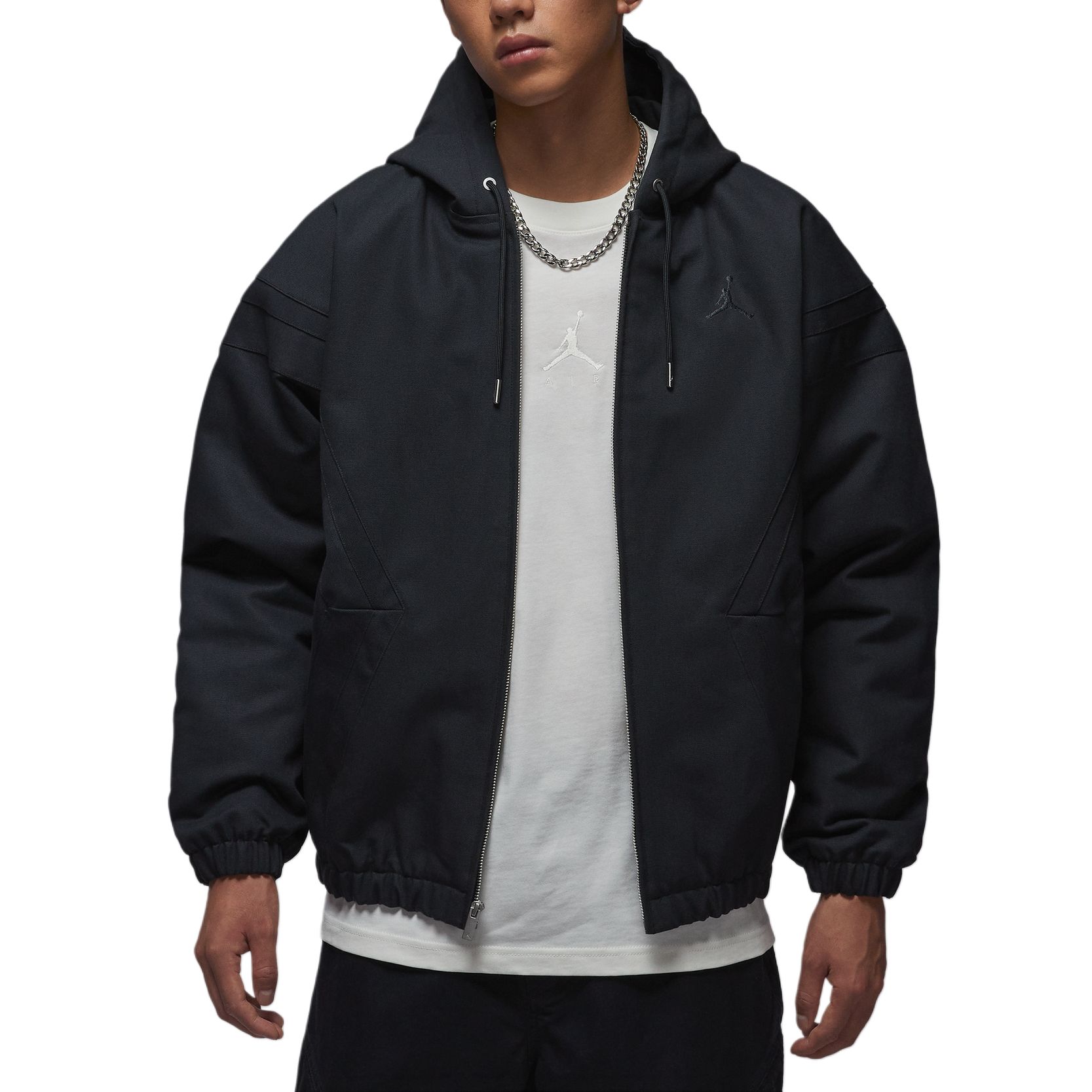 

Jordan Мужская повседневная хлопковая куртка с капюшоном на молнии из легкой ткани M