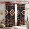 2D flat printing 2pcs Curtain Window Drapes Geometric Floral Motifs Digital Printed Polyester Drapes Festive Curtains Perfect