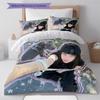 Billie Eilish Pattern Bedding,Quilt Set Quilt Cover Pillowcase Home Birthday Gift (1 * Duvet Cover + 2 * Pillowcase, Without Core)