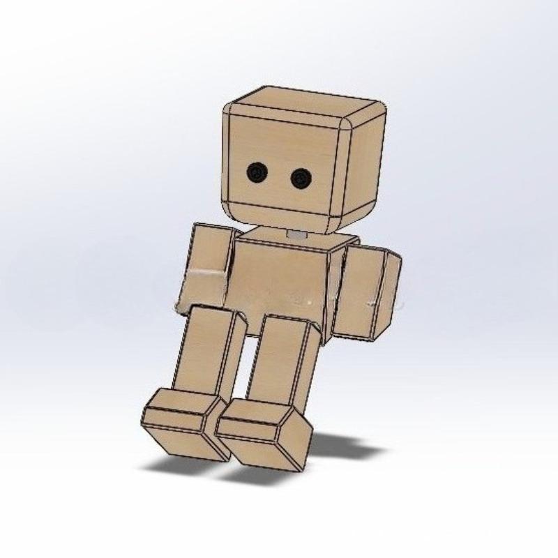 Zitternde Füße Holzpuppe Holzpuppe Autodekorationsstück Holzpuppe Dekoration