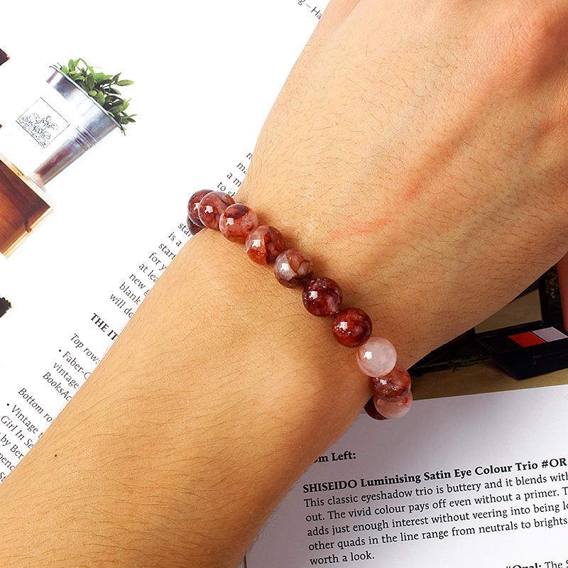 Multi-inclusions Crystal Beads Bracelets for Women Natural Tanzanian Saffron Flower Crystal Bracelets Soothing the Mood Jewelry