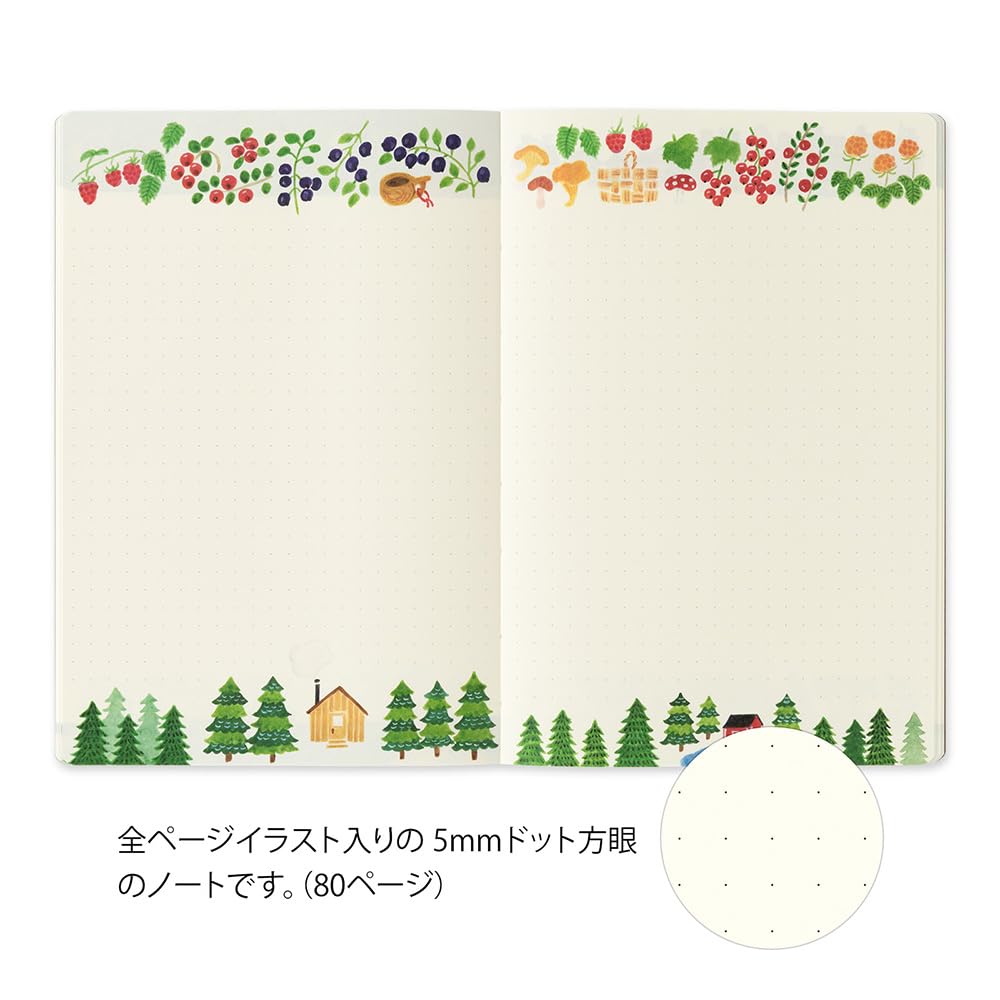 Midori Yuru Log B6 Notebook, Scandinavian Pattern A, 15405006