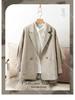 Women's Grey Suit Jacket - Versatile Loose Fit, New Style for Spring & Autumn