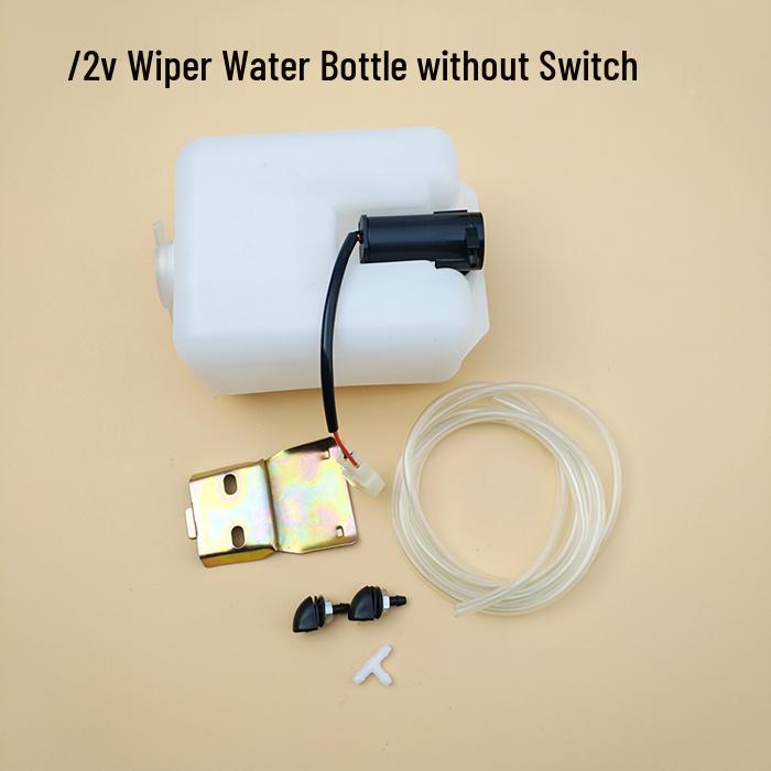 12V Electric Tricycle Wiper & Water Sprayer Assembly with Four-Wheel Motor, Wiper Arm, and Blade