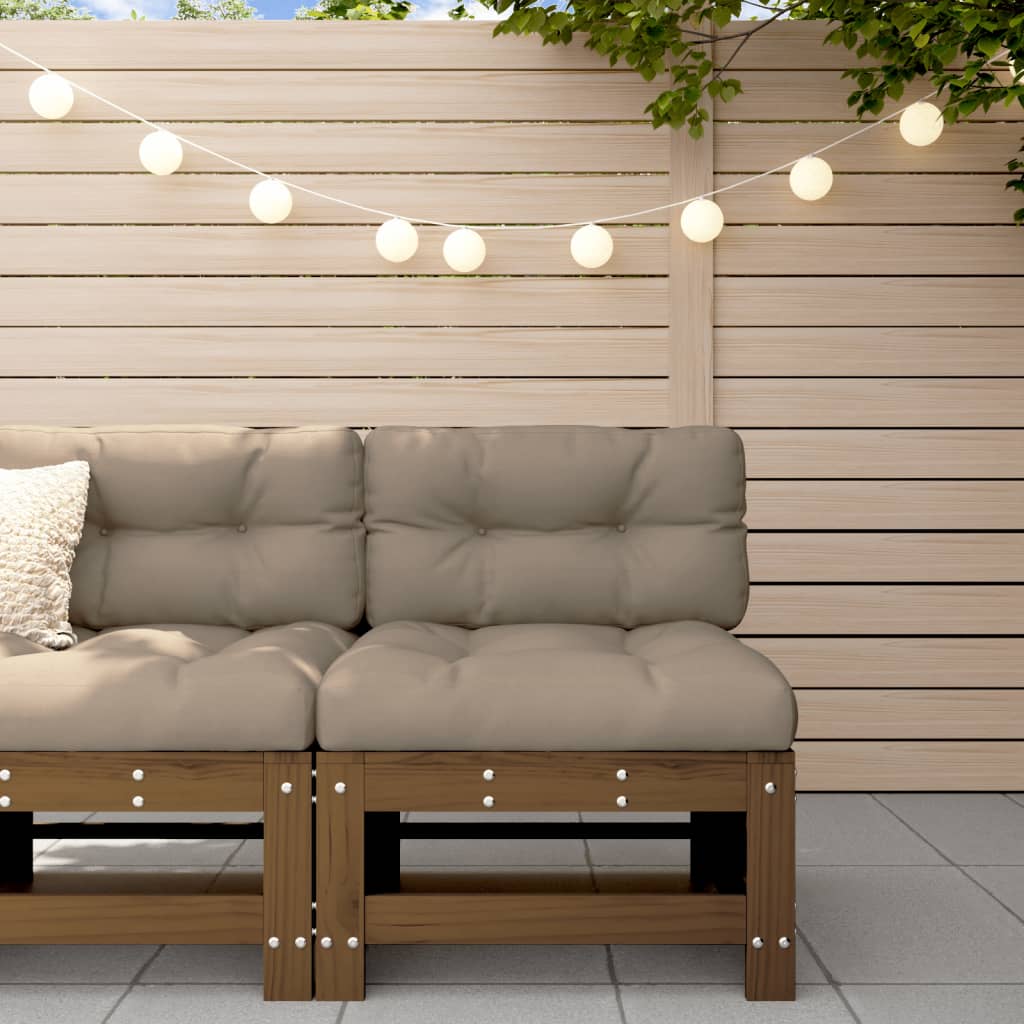 Garden Center Sofa Honey Brown Solid Pine Wood