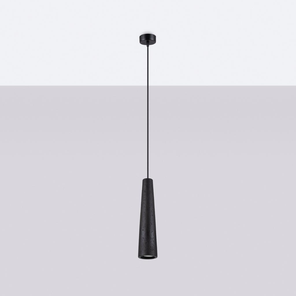 Electra black concrete pendant lamp