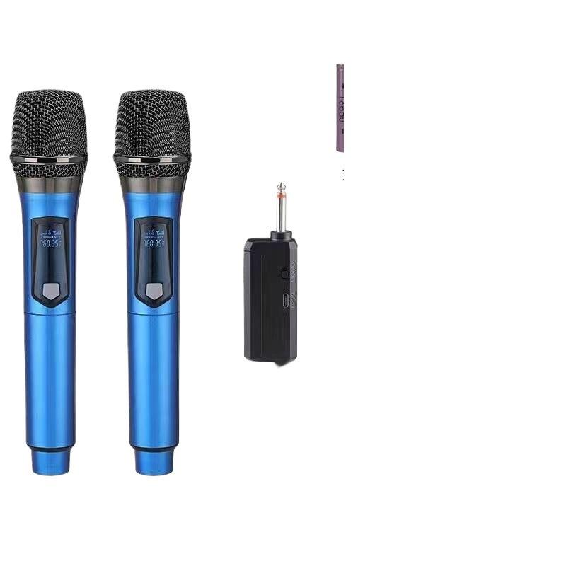 Rechargeable Dual Wireless Handheld Microphone for Outdoor Events and Live Broadcasts