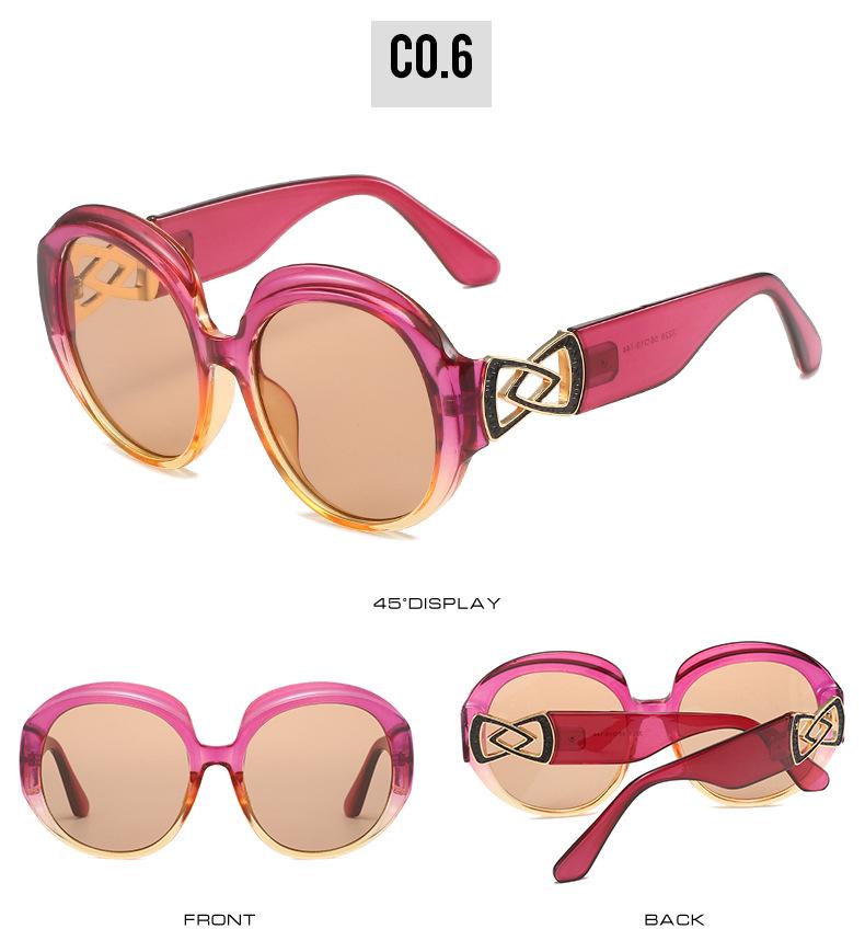 2023 Retro Oval Goose Egg Sunglasses - Versatile Large Frame with European & American Style