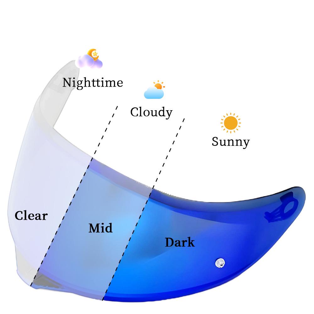 Photochromic Visor for K1, K1S, K3SV, K5, and K5S Full Face Motorcycle Helmets