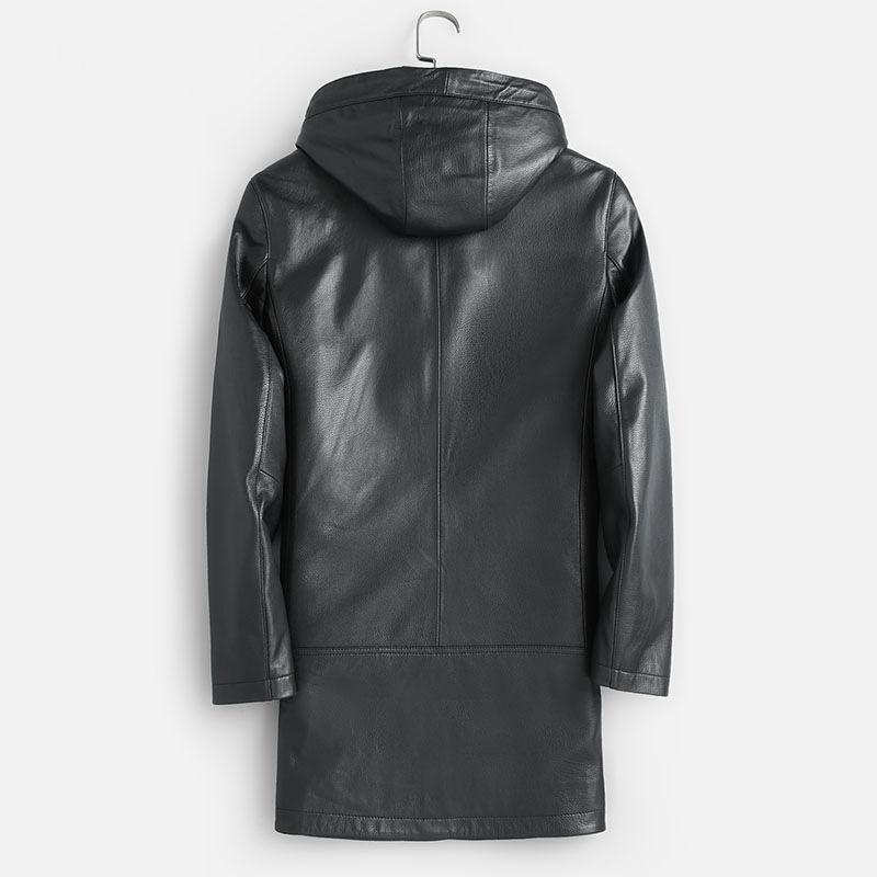 Whole Mink Liner, Mink Fur Integrated Men's Leather Leather Jacket, Fur Jacket Medium and Long Goatskin