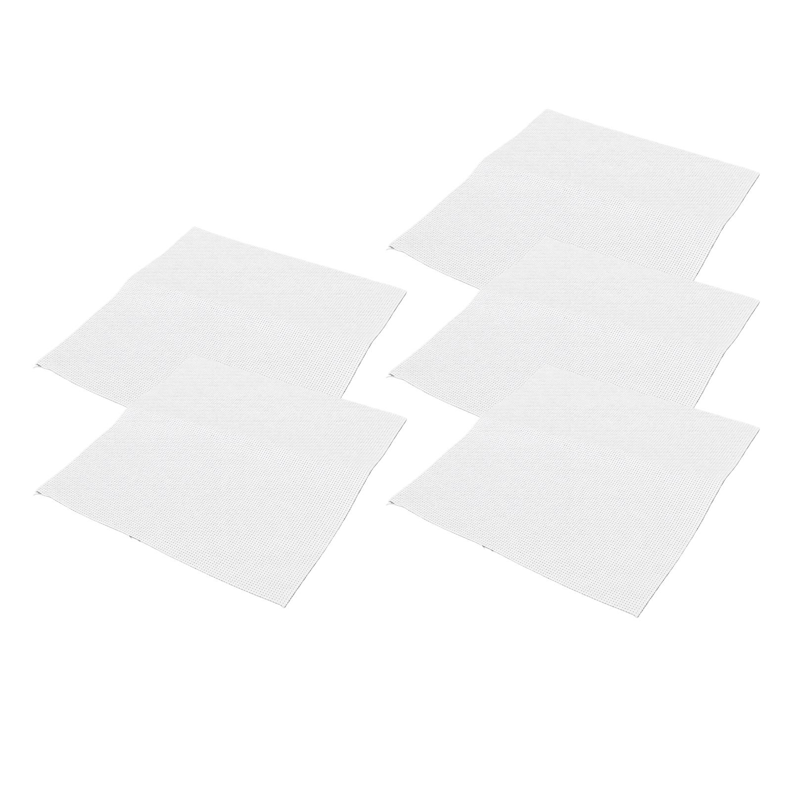 5 Pcs Aida Cloth White 20 Count 15x15cm Pure Cotton Crossstitch Fabric for Craft Embroidery Needlework