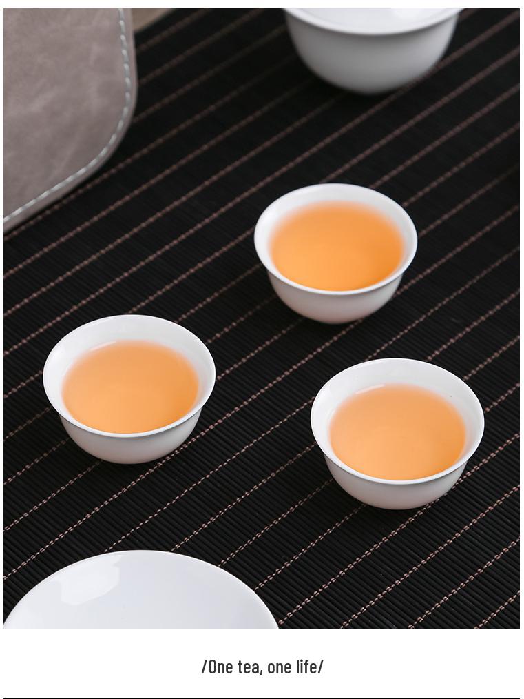 Portable Kung Fu Tea Set with Carry Bag - Ideal for Travel, Outdoor Use, Business Events, or as a Customized Logo Gift.