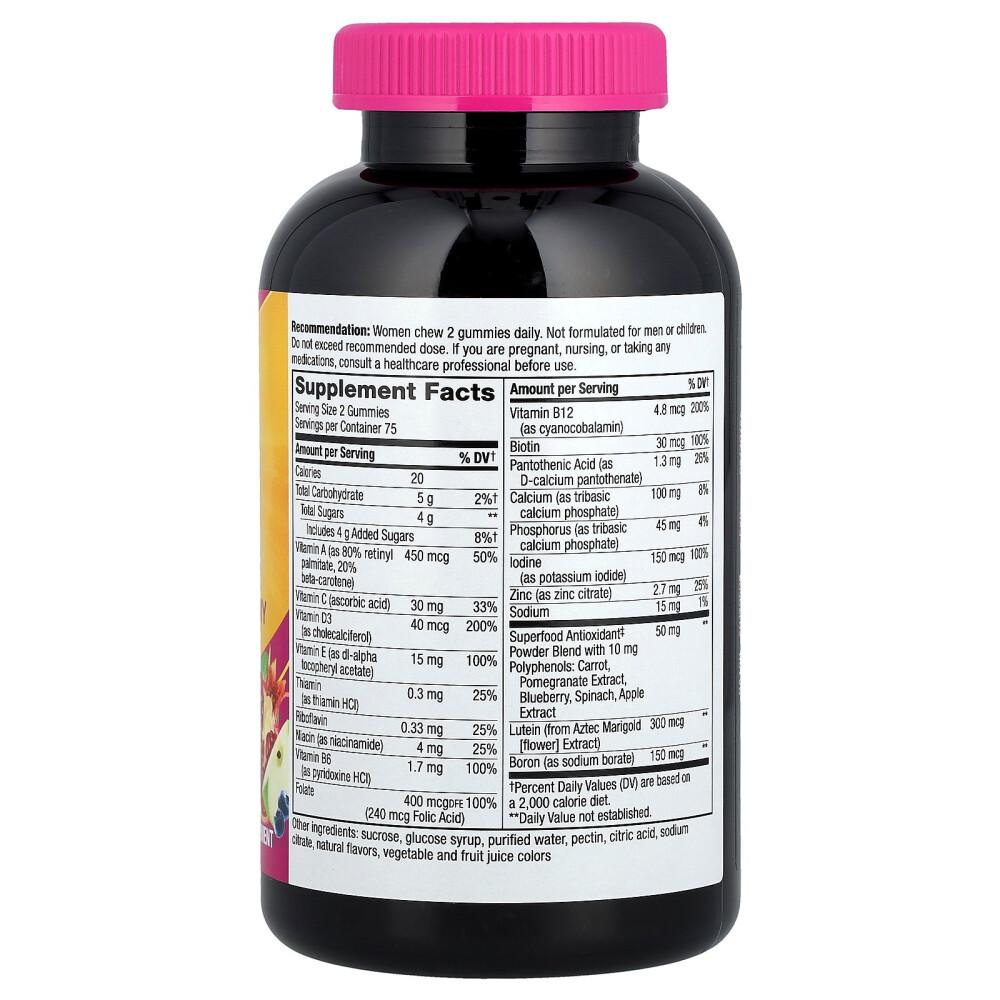 Nature's Way Alive! Women's 50+ Multivitamin Berry Flavor Gummies, 150 Count