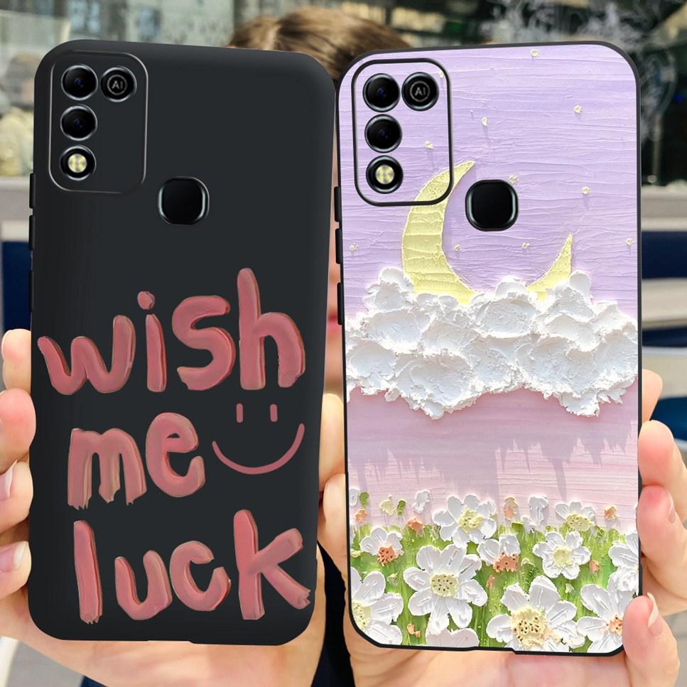 For Infinix Hot 11 Play 6.82" Soft Silicone Phone Cases For Infinix Hot 11 Play 11play 10Play Cover Luxury Flowers Funda Capa