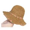 Flower Straw Hat Women's Big Brim Summer Seaside Vacation Beach Face Small Straw Foldable Sunshade Sunscreen Hat