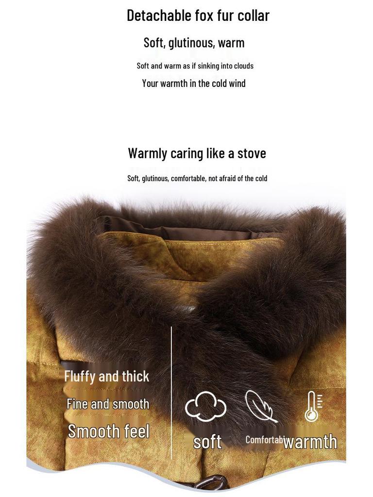 2025 Winter Warm Down Jacket for Middle-Aged & Elderly Women - Thick, Fashionable, Versatile Chinese Style