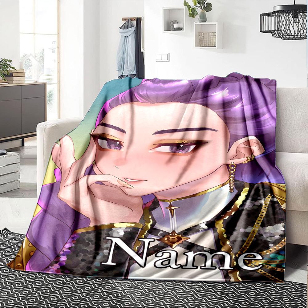 Customizable KPop Demon Hunters20 Throw Blanket – Personalized Name, All-Season Cozy Snug Blanket, Machine Washable, Personalized Blanket