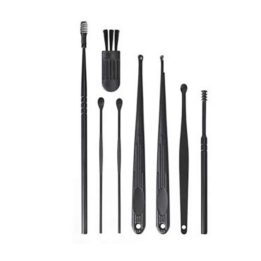 WiFi visible wax elimination spoon USB HD load otoscope Cleaner Removal+8 PCS Auxiliary tools