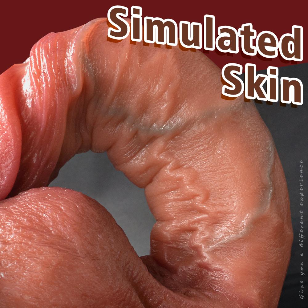 Skin Color Meat King Pro Double Liquid Silicone Artificial Penis Makeup Female Masturbator Thick Long Vacation Penis Adult Sexual Supplies
