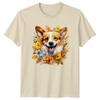Watercolor Autumn Corgi Dog Unisexs TShirt Corgi Dogs Autumn Gift For Her