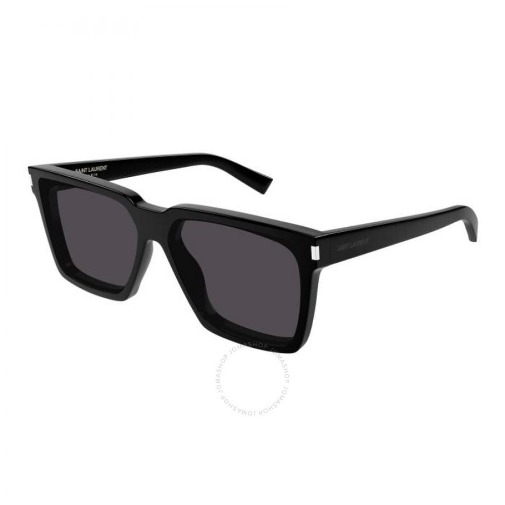 Saint Laurent Black Square Unisex Sunglasses Sl 610 F 001 59