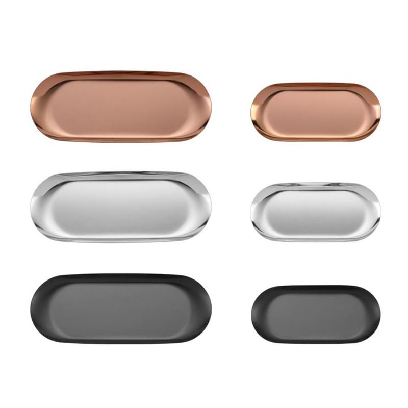 Stainless Steel Water Drop Shape Cosmetics Storage Table Jewelry Tray Multi-Functional Home Dining Tray Containers