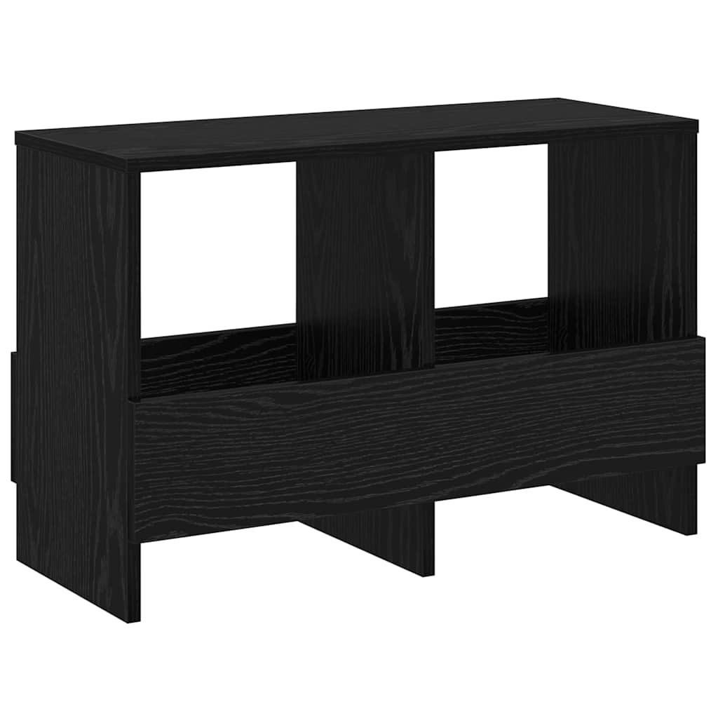 Magazine Shelf Black Oak Look 68.5 x 30 x 45 cm
