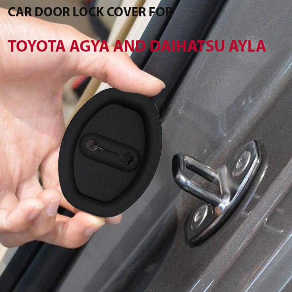 Car Door Latch - 9.4x7cm 4pcs Silicone Cover, Adhesive Lock Protector | God Qualityy