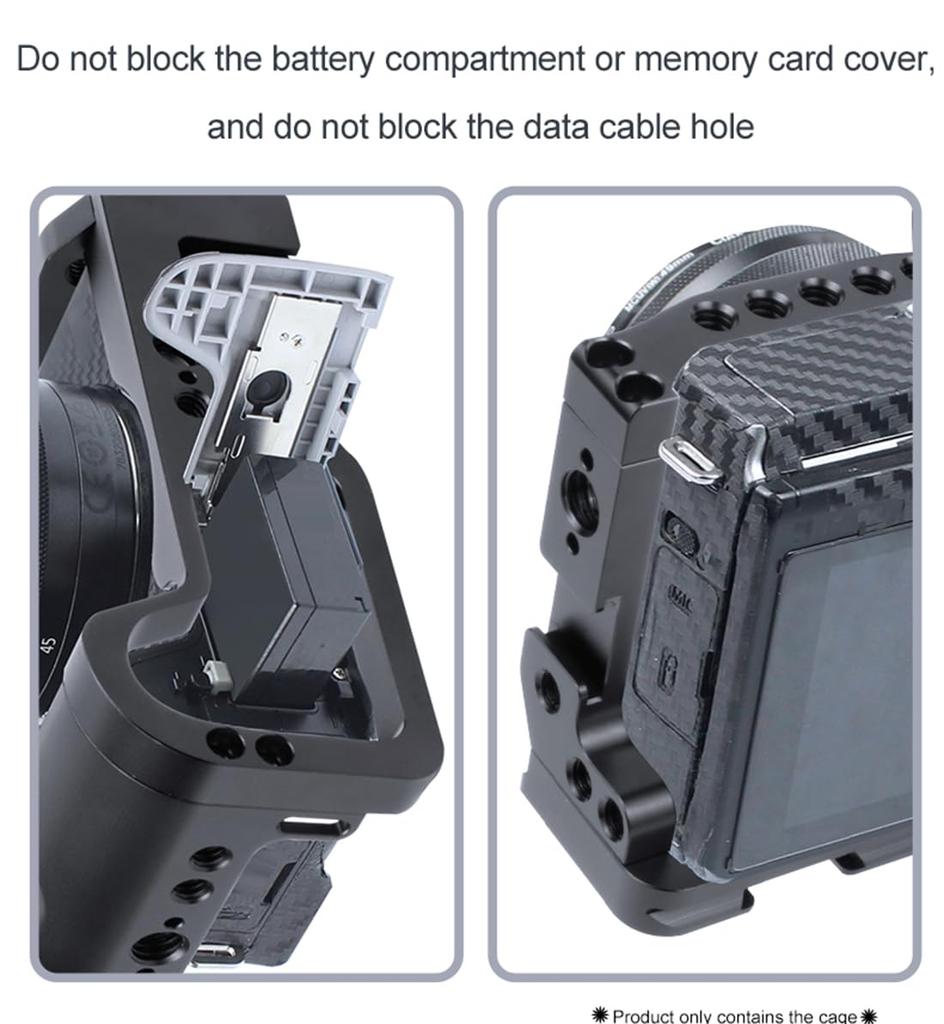 FEICHAO CNC M6 Mark II Kamerakäfig Formschlüssiges Rig mit Blitzschuhhalterung für Canon EOS M6 Mark II Stabilisator