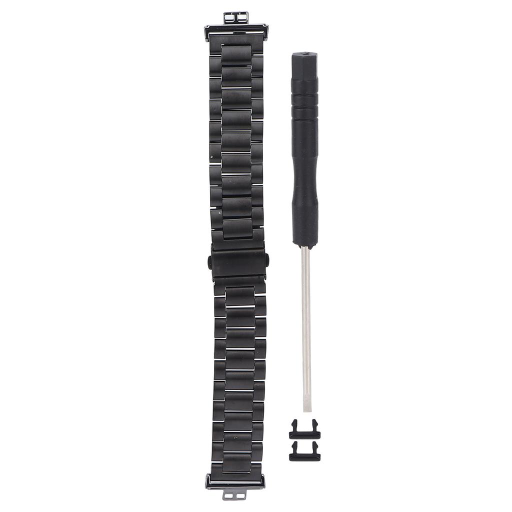 Smartwatch Band Watch Strap Double Buckle Solid Stainless Steel for HUAWEI Watch FITBlack