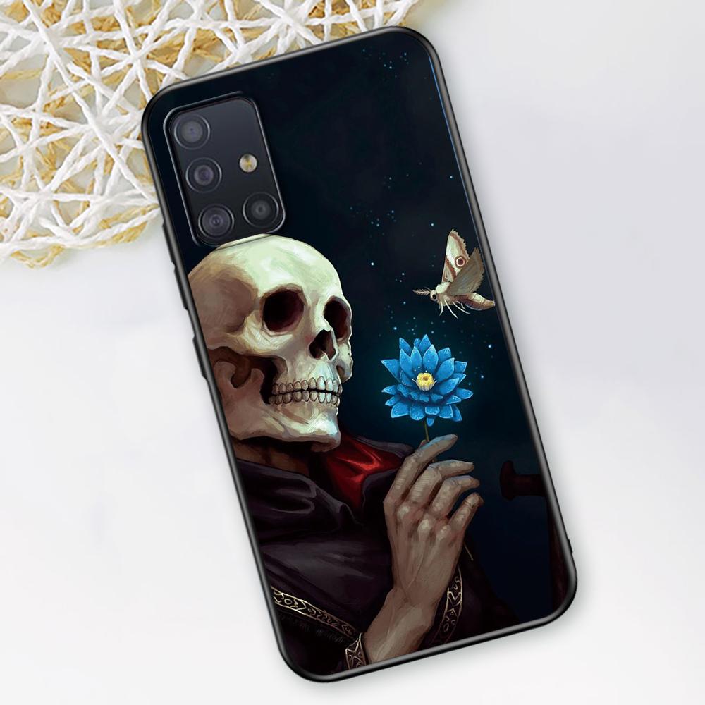 Grim Reaper Skull Skelet Case for Samsung Galaxy A52 A12 A53 A51 A32 A21s A22 A31 A72 A02s A13 5G A11 A41 A03s TPU Phone Cover